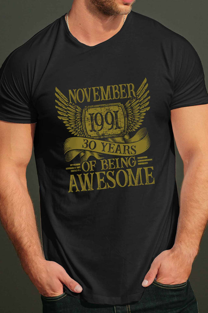 Awesome years - for a birthday with a month and a year to order - a T-shirt, blouse or sweatshirt liratech.ro 18, 20, 30, 40 și 50 de ani: disponibile și cu mânecă lunga.